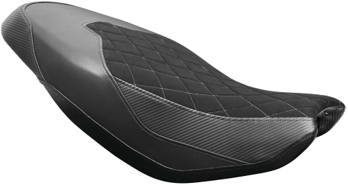 Luimoto - Luimoto Sport Diamond Rider Seat Covers - Suede Black/CF Black - 1324103