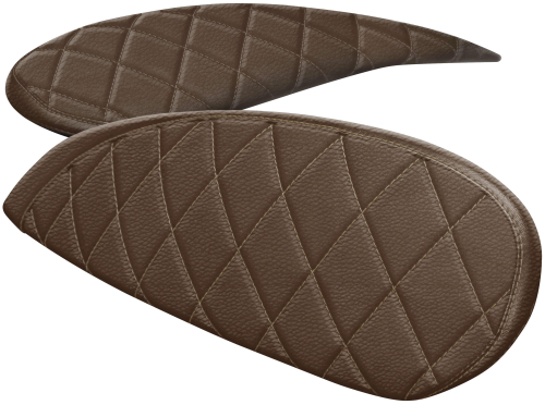 Luimoto - Luimoto Sport Diamond Passenger Seat Covers - Vintage Dark Brown/Perforated Black - 1325106