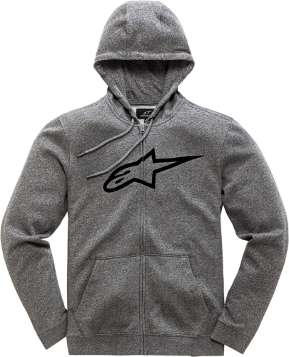 Alpinestars - Alpinestars Ageless II Fleece Zip-Front Hoody - 1038-53052-1026-2XL - Heather Gray/Black - 2XL