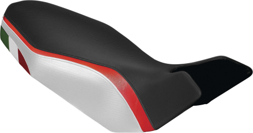 Luimoto - Luimoto Team Italia Rider Seat Covers - CF Black/CF Pearl/Italian Flag - 1082102