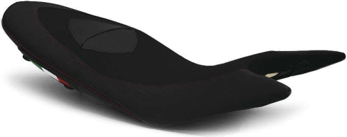 Luimoto - Luimoto Team Italia Rider Seat Covers - CF Black/Black Suede/Italian Flag - 1241102