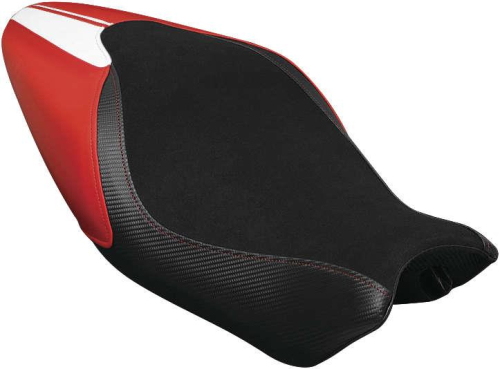 Luimoto - Luimoto Stripe Rider Seat Covers - Suede Black/CF Black/Red/White - 1284101