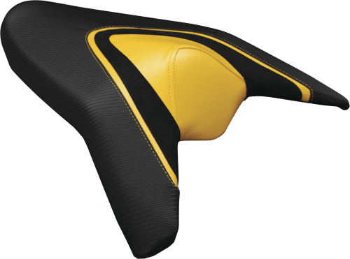 Luimoto - Luimoto Team Italia Passenger Seat Covers - Black Suede/Yellow/CF Black/Italian Flag - 9031201