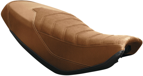 Luimoto - Luimoto Sport Cafe Rider Seat Covers - Vintage Brown/Perforated Black - 1321104