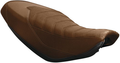 Luimoto - Luimoto Sport Cafe Rider Seat Covers - Vintage Dark Brown/Perforated Black - 1321105
