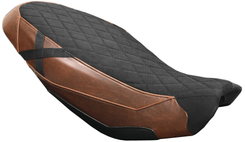 Luimoto - Luimoto Military X Rider Seat Covers - Suede/Vintage Dark Brown/Perforated Black - 1323101
