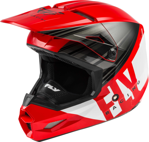 Fly Racing - Fly Racing Kinetic Cold Weather Helmet - 73-49442X - Red/Black/White - 2XL