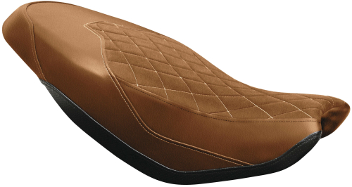 Luimoto - Luimoto Sport Diamond Rider Seat Covers - Vintage Brown/Perforated Black - 1324104