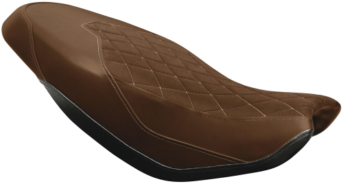 Luimoto - Luimoto Sport Diamond Rider Seat Covers - Vintage Dark Brown/Perforated Black - 1324105