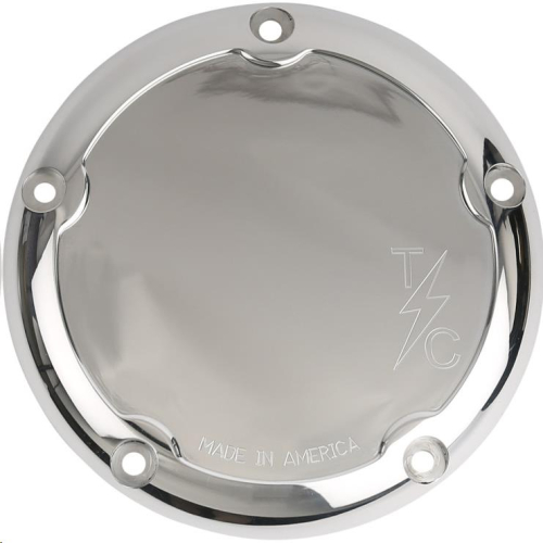 Thrashin Supply Company - Thrashin Supply Company Dished Derby Cover - Chrome - TSC-3013-3