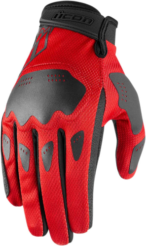 Icon - Icon Hooligan Gloves - 3301-3873 - Red - Medium