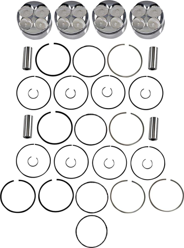 J.E. Pistons - J.E. Pistons Round Piston Kit - Standard Bore 86.00mm, 11.0:1 Compression - 308632