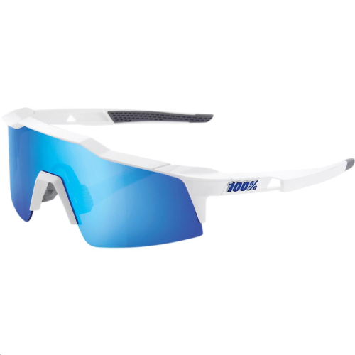 100% - 100% Speedcraft SX Sunglasses - 61005-000-62 - Matte White/Blue Mirror Lens - OSFA