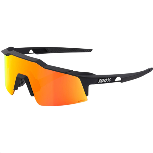 100% - 100% Speedcraft SX Sunglasses - 61005-100-43 - Soft Tact Black/Hiper Red Mirror Lens - OSFA