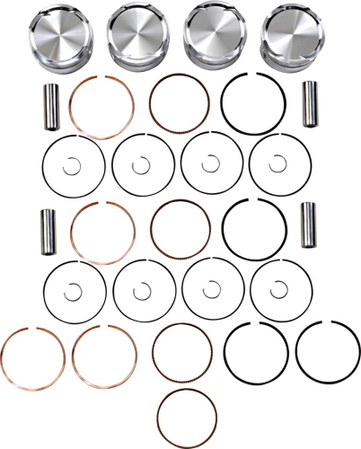 J.E. Pistons - J.E. Pistons Round Piston Kit - Standard Bore 81.00mm, 8.7:1 Compression - 213918