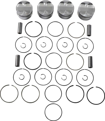 J.E. Pistons - J.E. Pistons Round Piston Kit - Standard Bore 86.00mm, 10.5:1 Compression - 308631