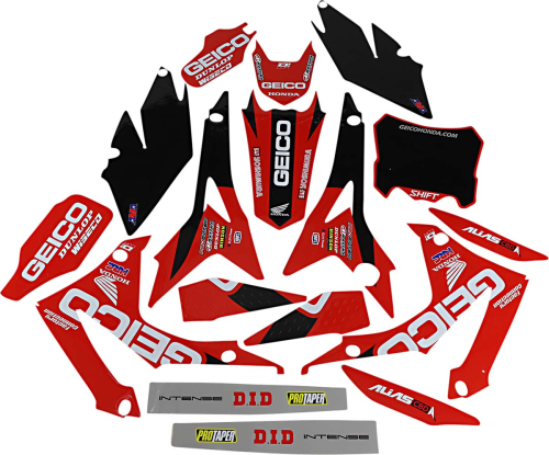 DCOR - DCOR 2020 Geico Honda Complete Graphics Kit - Black - 20-10-600