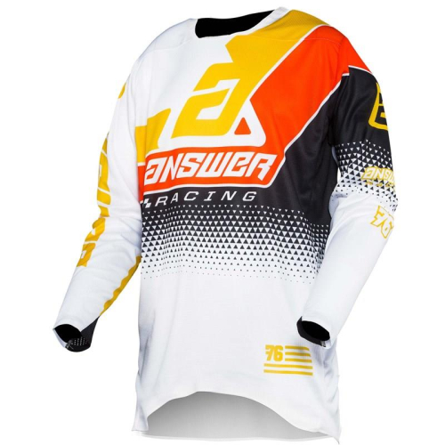 Answer - Answer Elite Korza Jersey - 0409-0954-1051 - Black/White/Bus/Orange - X-Small