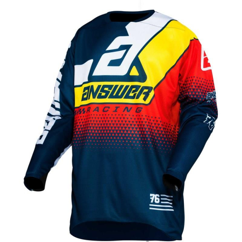 Answer - Answer Elite Korza Jersey - 0409-0954-1551 - Midnight/White/Pro Yellow/Red - X-Small