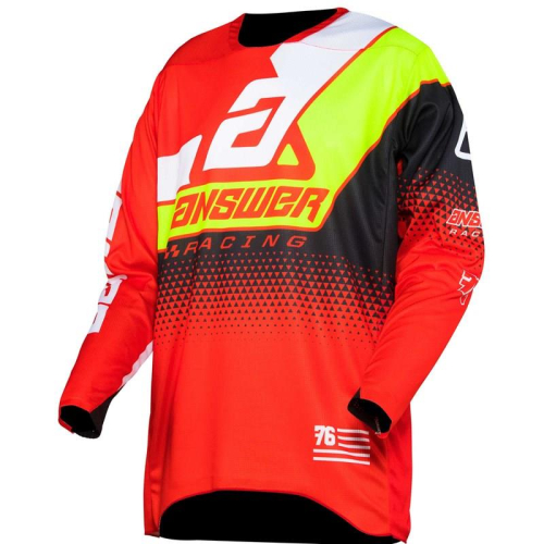 Answer - Answer Elite Korza Jersey - 0409-0954-0951 - Red/White/Hyper Acid/Black - X-Small
