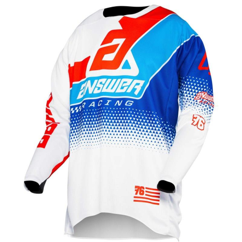 Answer - Answer Elite Korza Jersey - 0409-0954-2151 - White/Red/Hyper Blue/Reflex - X-Small