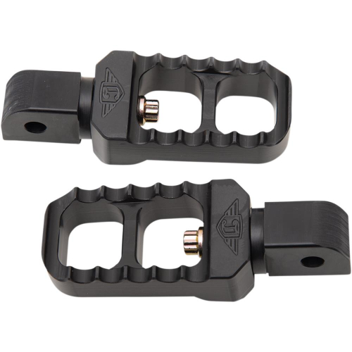 Joker Machine - Joker Machine Adjustable Serrated Long Footpegs - Black Anodized - 08-642-7B