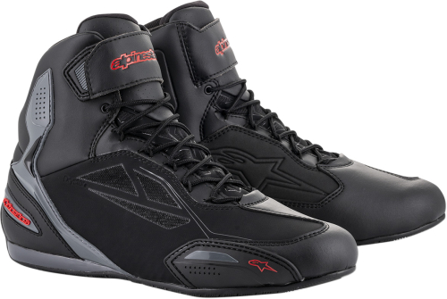 Alpinestars - Alpinestars Faster-3 Drystar Riding Shoes - 2540719131-8 - Black/Gray/Red - 8