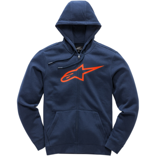 Alpinestars - Alpinestars Ageless II Fleece Zip-Front Hoody - 1038-53052-7030-2XL - Navy/Red - 2XL