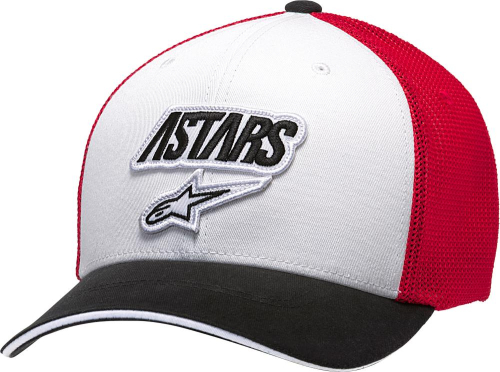 Alpinestars - Alpinestars Race Angle Mesh Hat - 1139-81540-2013-L/XL - White/Black/Red - Lg-XL