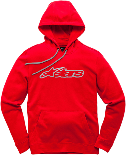 Alpinestars - Alpinestars Blaze Fleece Pullover Hoodie - 1037-53113-3011-L - Red/Gray - Large