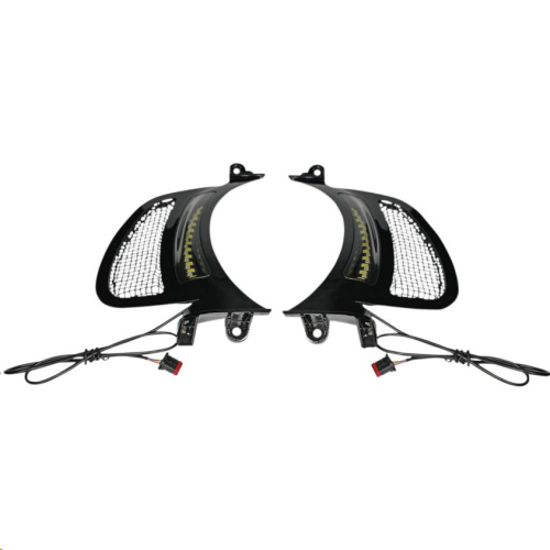 Custom Dynamics - Custom Dynamics Vent Inserts with Lights - Gloss black - CD-RG-VENT-15BB