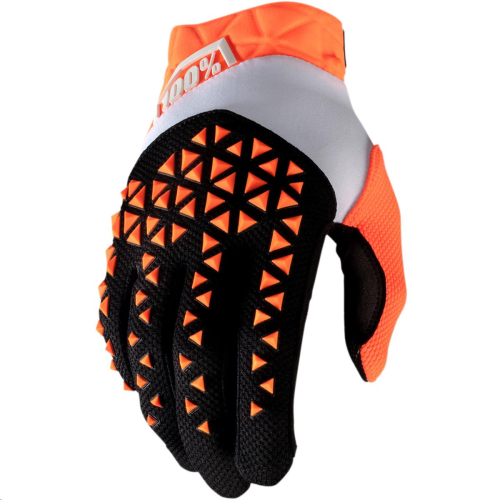 100% - 100% Airmatic Gloves - 10012-260-12 - Orange/Black - Large