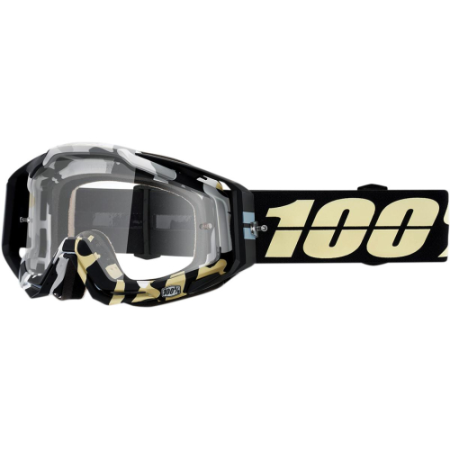 100% - 100% Racecraft Ergoflash Goggles - 50100-336-02 - Ergoflash/Black/Gold / Clear Lens - OSFM