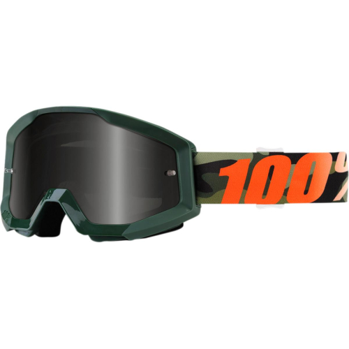 100% - 100% Strata Sand Huntsitan Goggles - 50440-234-02 - Huntsitan Camo/Orange/White / Smoke Lens - OSFM