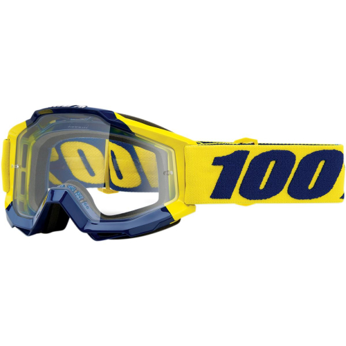 100% - 100% Accuri Supply Goggles - 50200-318-02 - Supply / Yellow/Navy Blue / Clear Lens - OSFA
