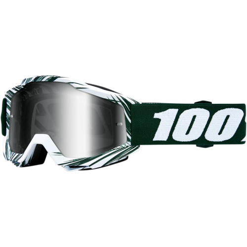 100% - 100% Accuri Bali Goggles - 50210-320-02 - Bali/Dark Green/White / Silver Lens - OSFM