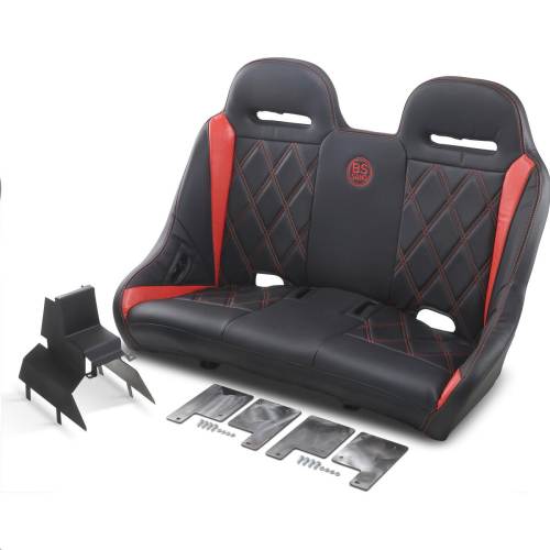BS Sand - BS Sand Extreme Front/Rear Bench Seat - Diamond - Black/Deep Orange - EXBEDOBDC