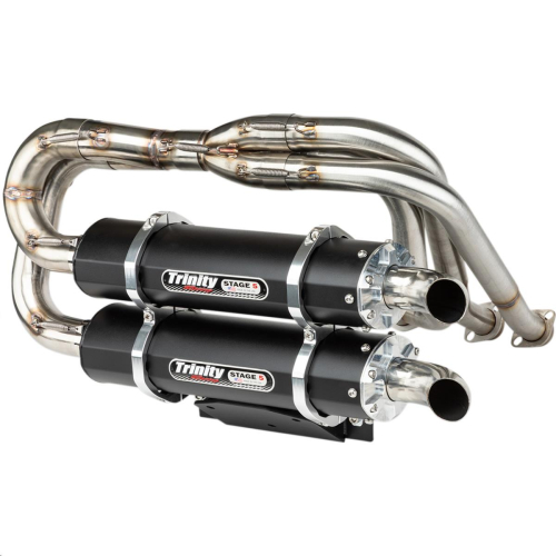 Trinity Racing - Trinity Racing Stage 5 Dual Exhaust System - Black Muffler - TR-4168D-BK