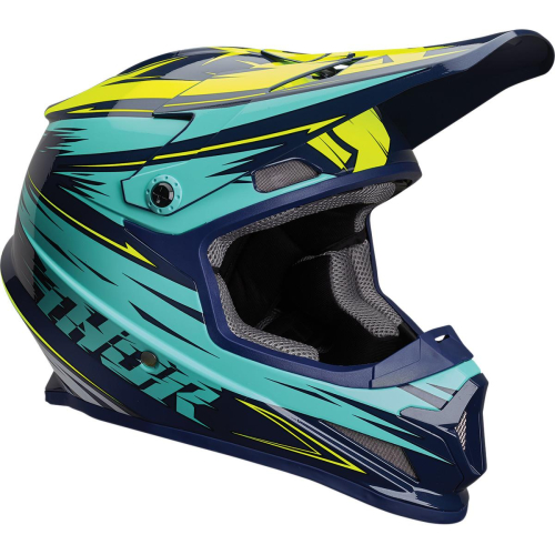 Thor - Thor Sector Warp Helmet - 0110-6055 - Navy/Teal - 2XL