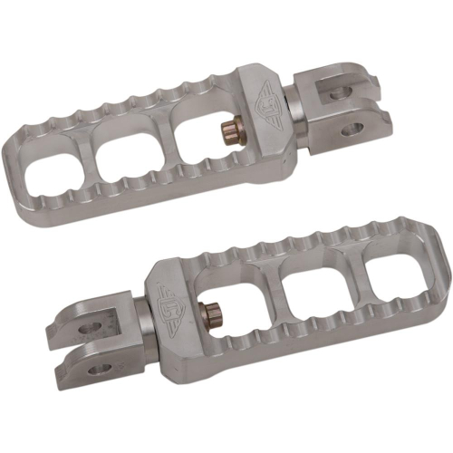 Joker Machine - Joker Machine Adjustable Serrated Narrow Footpegs - Raw Aluminum - 08-61-6