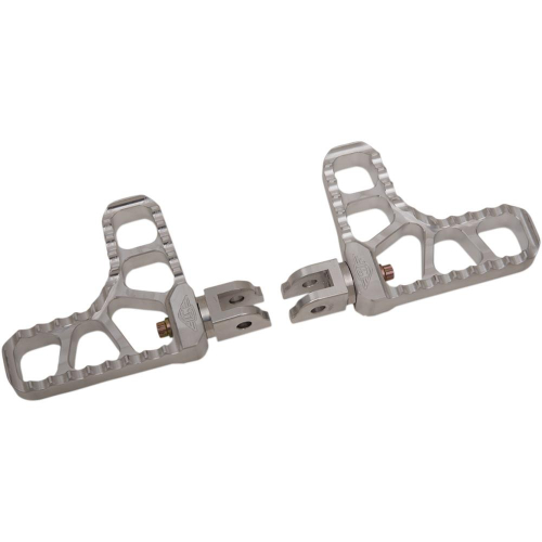 Joker Machine - Joker Machine Adjustable Serrated Heel Footpegs - Clear Anodized - 08-62-6