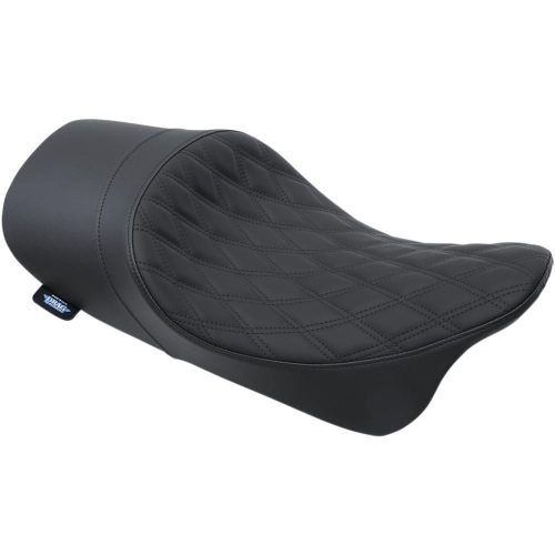 Drag Specialties - Drag Specialties Low-Profile Solo Seat - Double diamond - Black - 0801-1157