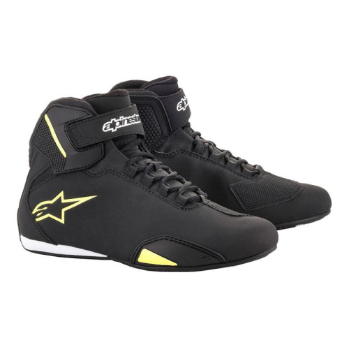 Alpinestars - Alpinestars Sektor Shoes - 2515518155-11.5 - Black/Yellow Fluo - 11.5
