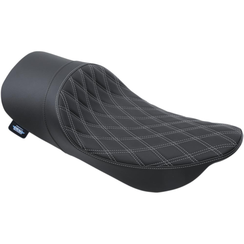 Drag Specialties - Drag Specialties Low-Profile Solo Seat - Double Diamond - Silver - 0801-1160