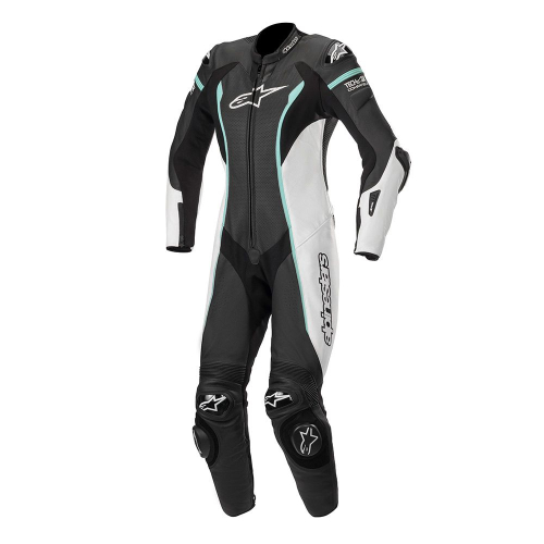 Alpinestars - Alpinestars Stella Missile Tech-Air Compatible Womens Leather Suit - 3180119-1271-40 - Black/White/Teal - 40