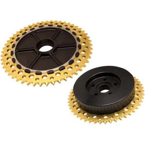 Alloy Art - Alloy Art Universal Drive Chain Conversion System with Black Anodized Carrier - 53T - Gold - UCC53-12