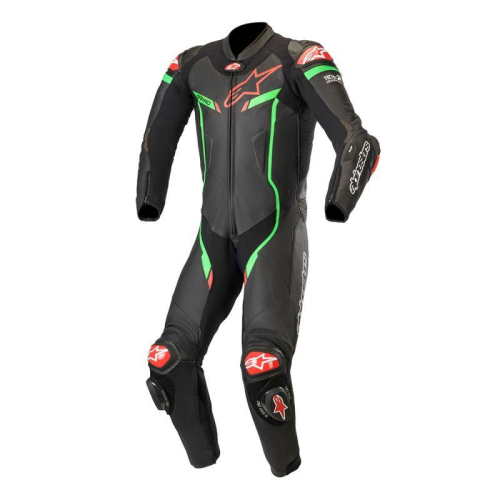 Alpinestars - Alpinestars GP Pro V2 Leather Suit Tech-Air Compatible - 3155019-1062-58 - Black/Bright Green - 58
