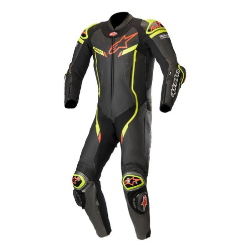 Alpinestars - Alpinestars GP Pro V2 Leather Suit Tech-Air Compatible - 3155019-1028-46 - Black/Metal Gray/Yellow Fluo - 46