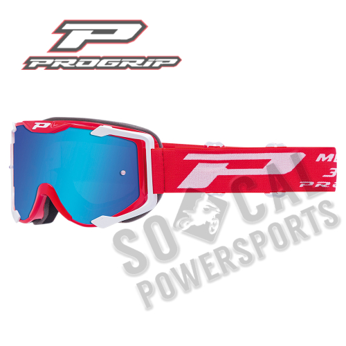 Pro Grip - Pro Grip 3404 Menace Goggles - PZ3400ROFL - Red/White / Blue Lens - OSFA