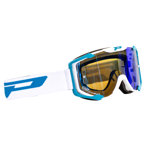 Pro Grip - Pro Grip 3404 Menace Goggles - PZ3400AZFL - White/Light Blue / Blue Lens - OSFA